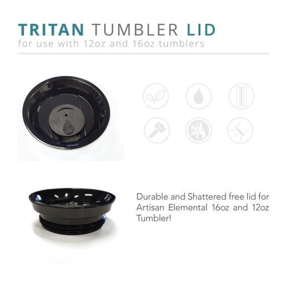 Ceramic and Tritan Lids for Elemental Bottles 16oz & 12oz Tumblers - Image 2