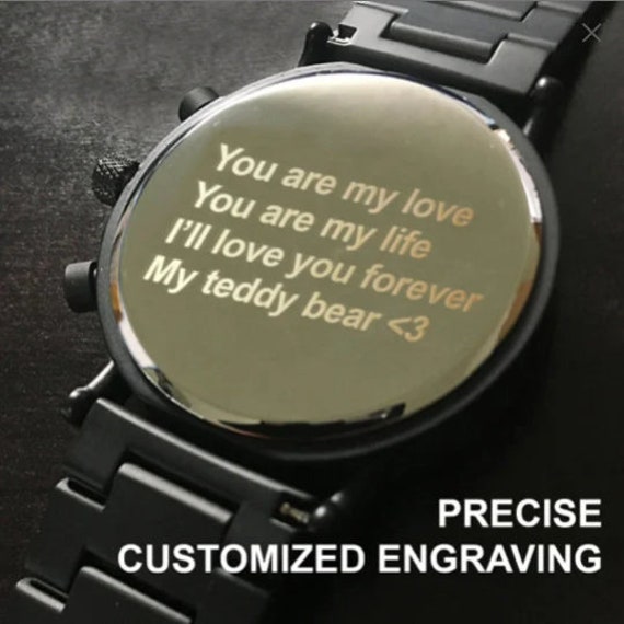 Anniversary Gift for Him,Wood Watch,Personalized Watch,Engraved Watch,Wooden Watch,Groomsmen Watch,Mens Watch,Boyfriend Gift,Gift for Dad - Image 2