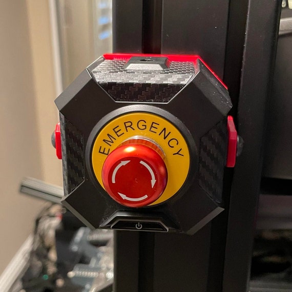 Fanatec emergency stop power button mount for 8020 sim racing rig - DD Podiun - Image 5