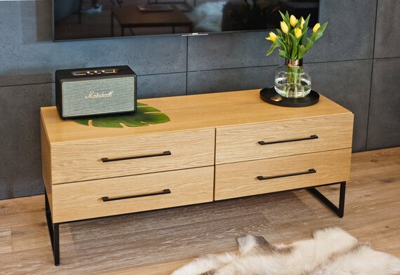 Leah- rtv cabinet with drawers, chest of drawers, console, TV cabinet, household appliances cabinet, rtv cabinet, natural oak, - Image 3