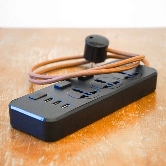 USB Socket Us Uk Eu Fr | Universal Power Strip Usb Port Hub Charger | Textile Fabric Cable International Travel Extension | Custom Home Gift - Image 6
