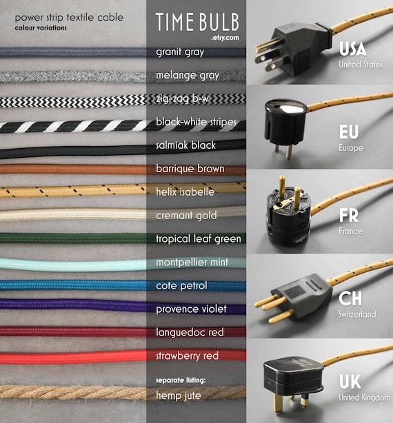 USB Socket Us Uk Eu Fr | Universal Power Strip Usb Port Hub Charger | Textile Fabric Cable International Travel Extension | Custom Home Gift - Image 10