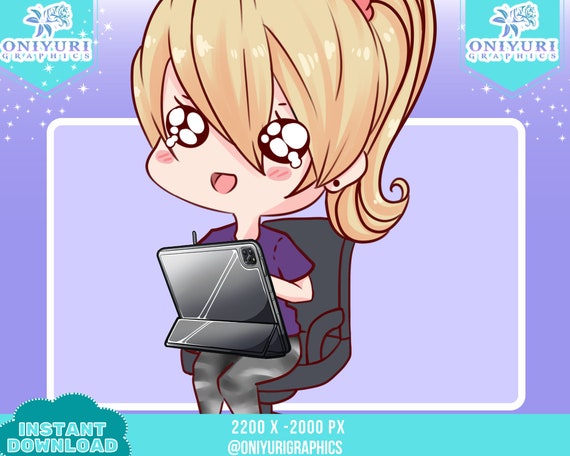 Animated Art Drawing Tablet Gray GIF | PNGtuber  | Vtuber | Twitch Channel | Discord | Emote | Stream | Art Stream Asset | Art Tablet | - Image 2