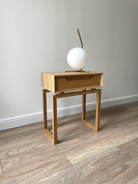 wood nightstand, narrow nightstand, bedside table with drawer, bed side table for bedroom, small entryway table, bedroom furniture