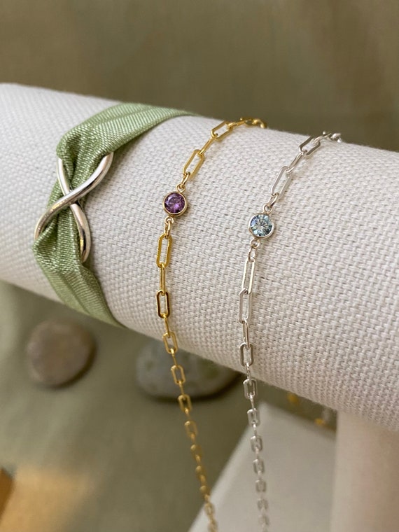 4mm 14kt Gold Filled Birthstone CONNECTORS - You Choose Mix & Match - Top Quality AAA Cz Bezel - Bulk Permanent Jewelry Supply - USA made B2 - Image 10