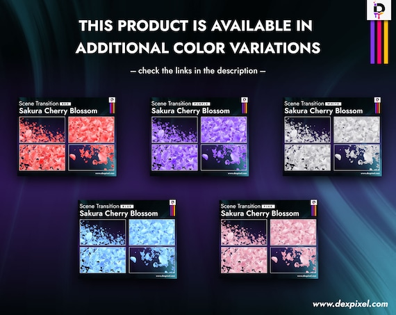 Pink Sakura Animated Cherry Blossom Stream Webcam | Twitch Stream Overlay | Livestream Facecam | Webcam Frame for Streamers | - Image 5