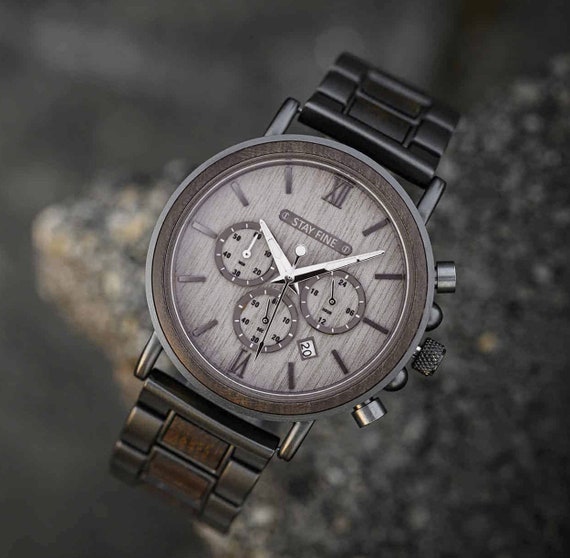 Anniversary Gift for Him,Wood Watch,Personalized Watch,Engraved Watch,Wooden Watch,Groomsmen Watch,Mens Watch,Boyfriend Gift,Gift for Dad - Image 6