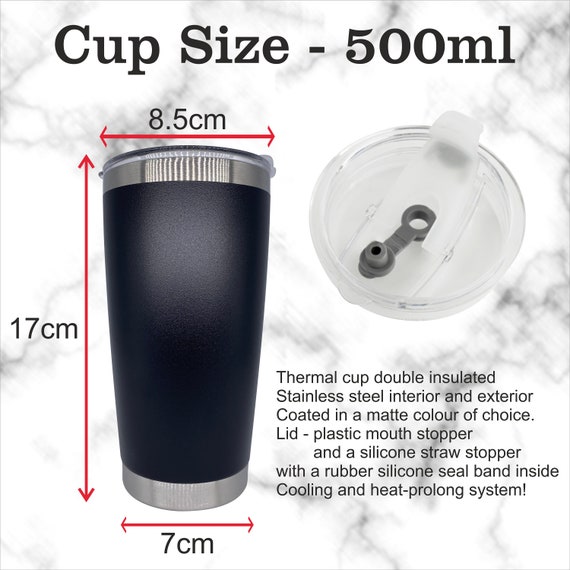 Dungeons and Dragons inspired Travel Thermal Cup 500ml 340ml - Image 4