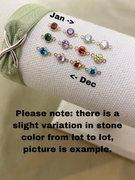 4mm 14kt Gold Filled Birthstone CONNECTORS - You Choose Mix & Match - Top Quality AAA Cz Bezel - Bulk Permanent Jewelry Supply - USA made B2 - Image 2