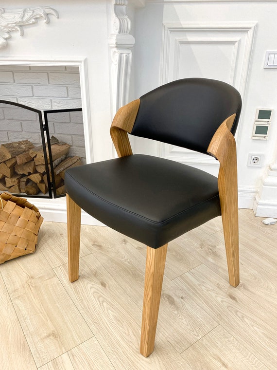 Dining Chair with High Seating Comfort and Ergonomic Design, Dining chairs in leather, Handmade side chair for Kitchen, Handmade furniture - Image 8