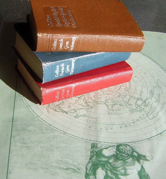 Vintage Collins Gem Dictionary Set of 3 - Translate French/Spanish/German to English Language - Gift for Traveler or Collector - Hand Held - Image 4