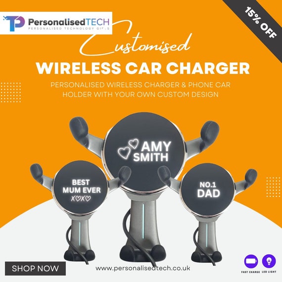 Wireless Car Charger and Phone Holder: 10W Fast Charging