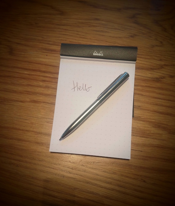 Mini metal ball point pen 10 cm - Laser etched name or initials personalisation. Golf score card pen. EDC gift. Camping kit. Back to school. - Image 3