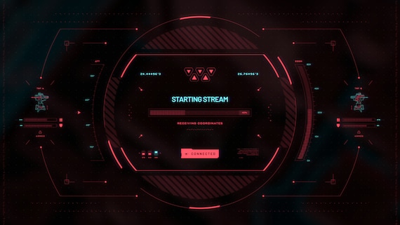 Cyberpunk Animated Twitch Stream Overlay Package RED | Scenes, Alerts, Panels, Webcam, Transition - Image 2