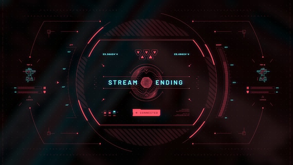 Cyberpunk Animated Twitch Stream Overlay Package RED | Scenes, Alerts, Panels, Webcam, Transition - Image 7