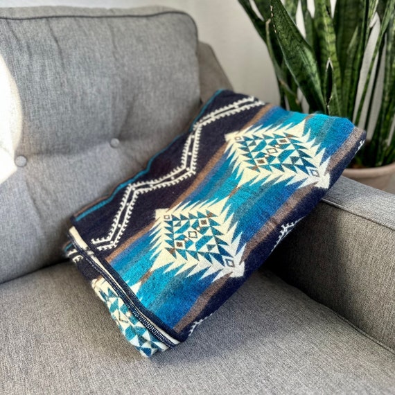 Alpaca Wool Blanket from Ecuador | Ultra-soft blankets | Camping Blanket | Cobalt Blue Blanket | Queen Blanket | - Image 2