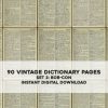 90 Vintage English Dictionary Pages Set 2 BOB-CON | HQ Image Resource Bundle | Instant Digital Download Commercial Use 90 Vintage English Dictionary Pages Set 2 BOB-CON | HQ Image Resource Bundle | Instant Digital Download Commercial Use