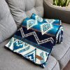 Alpaca Wool Blanket from Ecuador | Ultra-soft blankets | Camping Blanket | Cobalt Blue Blanket | Queen Blanket |