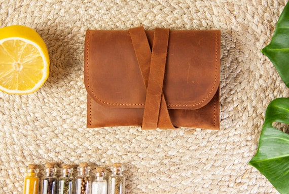 Personalized bushcraft spice kit,Camping spice case,Leather spice rack,Travel spice case,Leather spice holder,Leather spice bag - Image 2