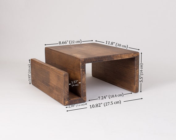 Couch Arm Rest Table with Magazine Stand, Modern Wood Armrest Table, Simply Sofa Arm Tray Table, Couch Tray, Custom Wood Sofa Arm Table - Image 5