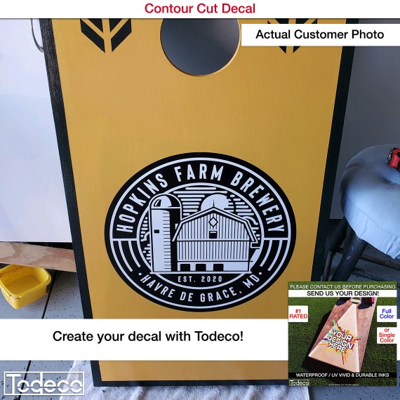 Cornhole Decal, Wood Decals, Skins, Custom Cornhole Board, Cornhole Board Wrap, Custom Wrap, Monogram Cornhole Decal, Cornhole Sticker - Image 8