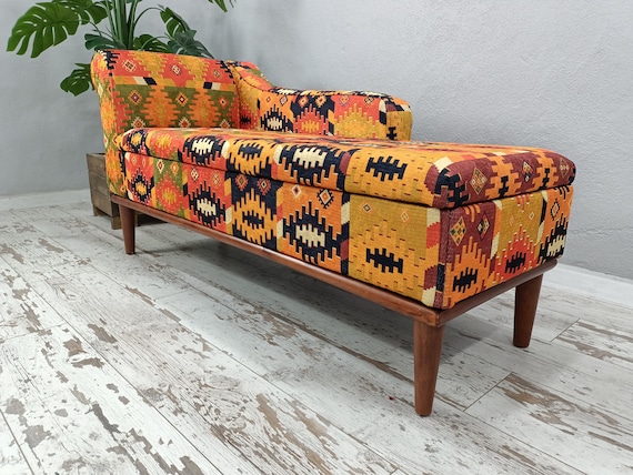 Daybed bedding, Chaise lounge chair, Dressing chair, Upholstered chaise, Bedroom sofa, Bench with storage, Yoga seat, Sofa couch, SOFA 161 - Image 3