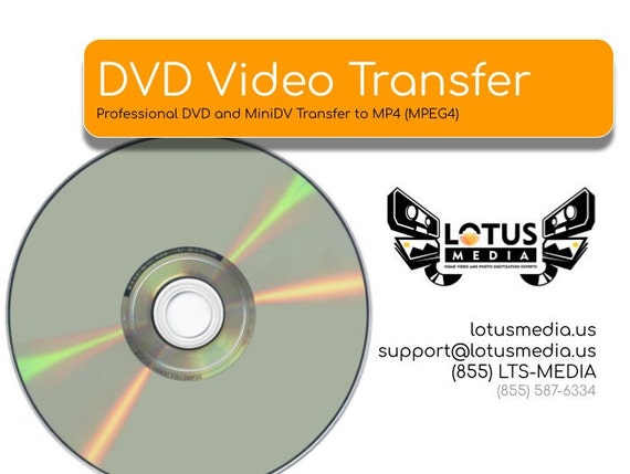 DVD (and Mini DVD) Transfer Service, Digitization to Digital MP4 (MPEG4) file