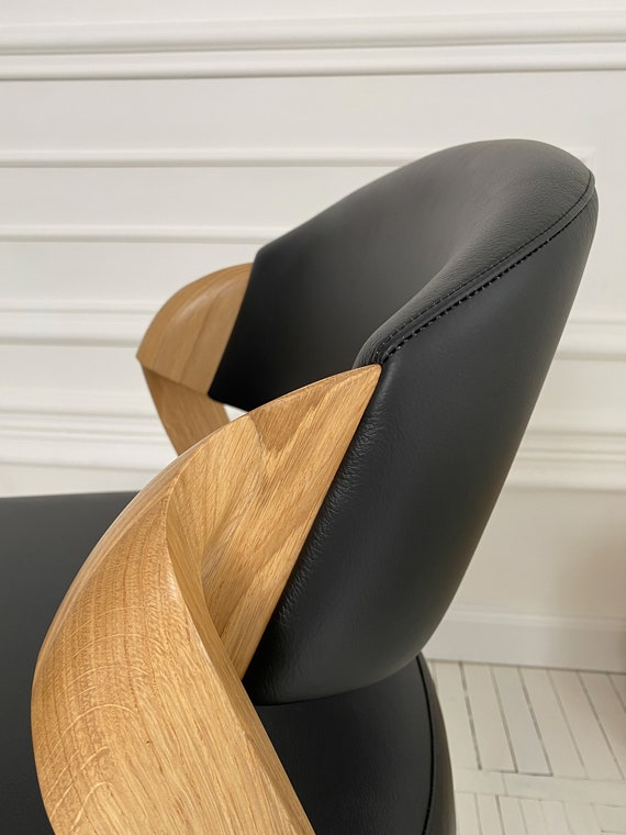 Dining Chair with High Seating Comfort and Ergonomic Design, Dining chairs in leather, Handmade side chair for Kitchen, Handmade furniture - Image 5
