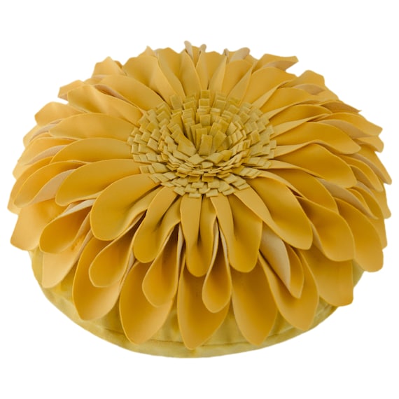 3D Sunflower Decorative Throw Pillows with Insert, Flower Accent Pillow, Velvet throw pillow, Home decor gift for Couch Bed Bedroom Sofa - Image 3