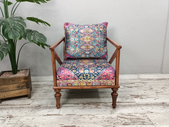 cocktail chair, bohemian armchair, accent chair, reading chair, lounging chair, handmade furniture, retro chair, rocking chair, SOFA 40 - Image 3