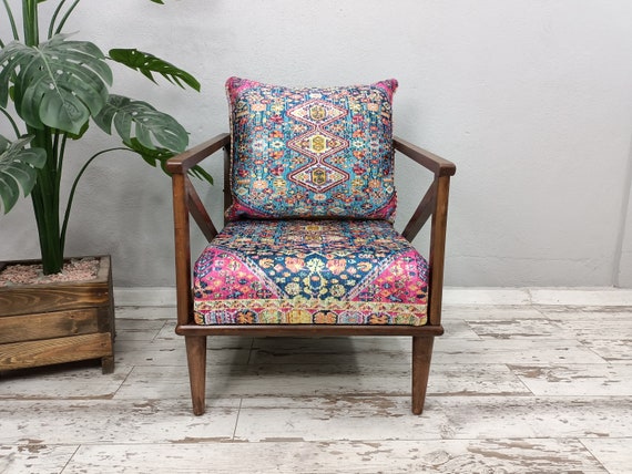 cocktail chair, bohemian armchair, accent chair, reading chair, lounging chair, handmade furniture, retro chair, rocking chair, SOFA 40