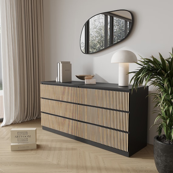 Refurbish Your IKEA MALM Dresser with our Furniture Overlay Kits, Furniture drawer wood overlay, wooden furniture appliques - Image 10