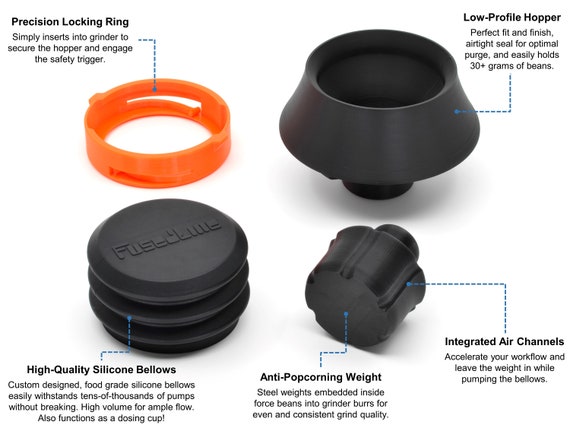 ARO Espresso™ Single Dose Hopper with Silicone Bellows | Compatible with Breville/Sage Oracle Jet and Oracle/Oracle Touch - Image 3