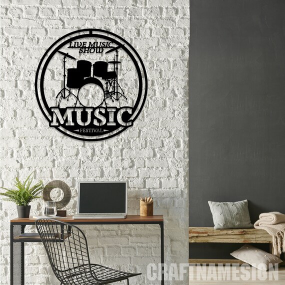 Personalized Music Audio Studio Metal Wall Art LED Light, Custom Microphone Headphones Name Sign, Home Decor Musical Musician Room - Image 8
