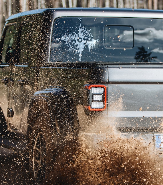 Mountain Compass Decal | Outdoor Decal | Car Decal | Adventure Decal | Compass Sticker | Mountain Compass | Laptop Decal | Tree Decal | 277 - Image 3