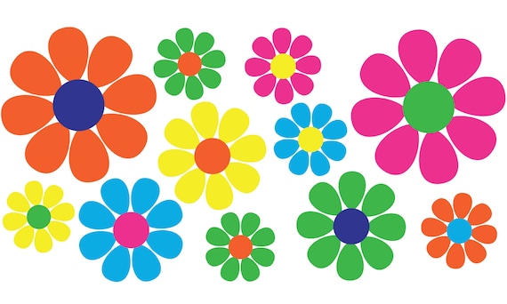 Hippie Flower Power Decals