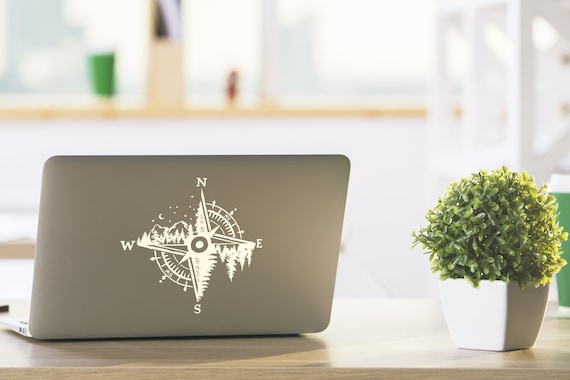 Mountain Compass Decal | Outdoor Decal | Car Decal | Adventure Decal | Compass Sticker | Mountain Compass | Laptop Decal | Tree Decal | 277 - Image 6