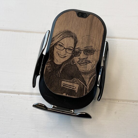 Wooden Air Vent Wireless Charger Car Phone Holder | Personalized Gift for Boyfriend - Image 5