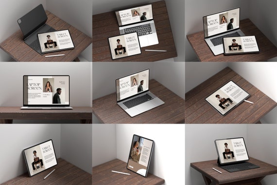 Realistic Laptop and Tablet Mockup
