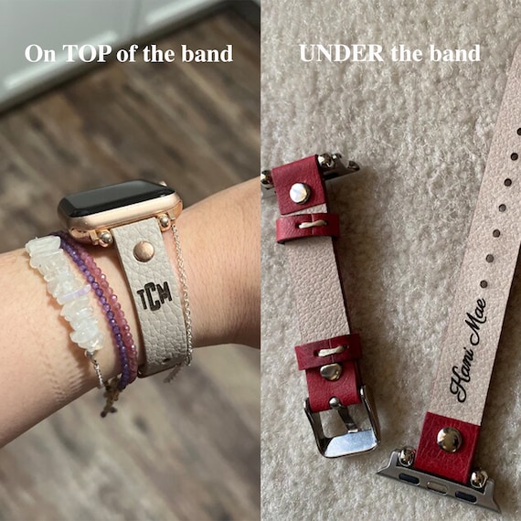 Slim Apple Watch Leather Band 41mm 38mm 42mm 45mm 49mm, Slim Leather Apple Watch for Women, Suitable for Series Ultra 2 9 8 7 6 5 4 3 2 1 - Image 8