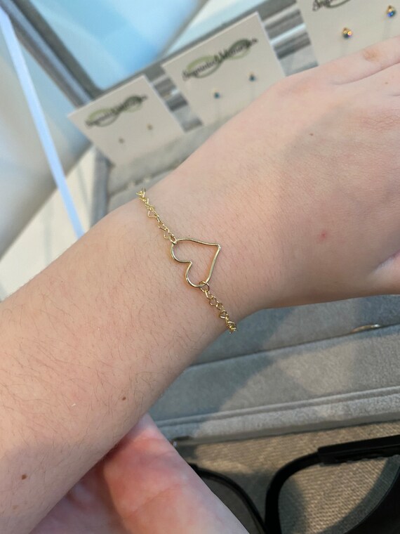 Heart Chain by the Foot - 3.2mm Sterling Silver, 14kt Gold Filled, Rose Gold Filled Heart Chain - Bubble Heart Permanent Jewelry - USA C8 - Image 8