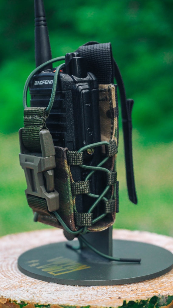Tactical radio pouch MOLLE Radio Holster Ukrainian Military camouflage bag with Fixation element and Fastex buckle Mounting System - Image 3