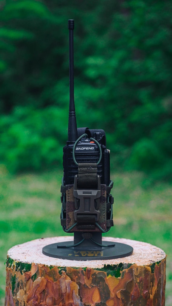 Tactical radio pouch MOLLE Radio Holster Ukrainian Military camouflage bag with Fixation element and Fastex buckle Mounting System