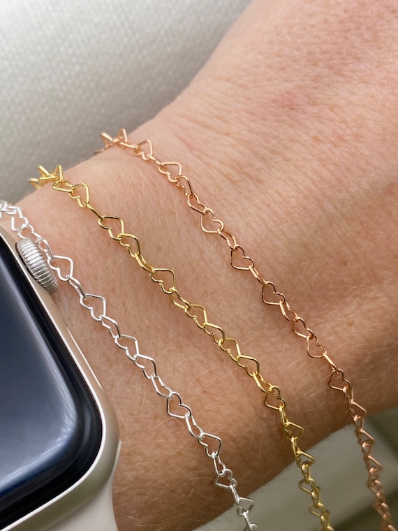 Heart Chain by the Foot - 3.2mm Sterling Silver, 14kt Gold Filled, Rose Gold Filled Heart Chain - Bubble Heart Permanent Jewelry - USA C8 - Image 4