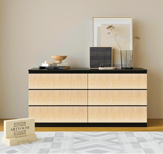 Refurbish Your IKEA MALM Dresser with our Furniture Overlay Kits, Furniture drawer wood overlay, wooden furniture appliques - Image 7