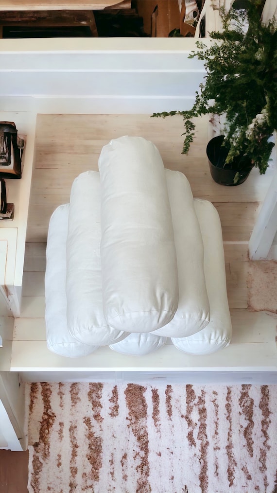 Cotton Bolster Pillow Insert,Decorative Pillow Insert,6" Insert,7" Insert,8" Insert,All Size Bolster Inserts,with zipper - Image 6