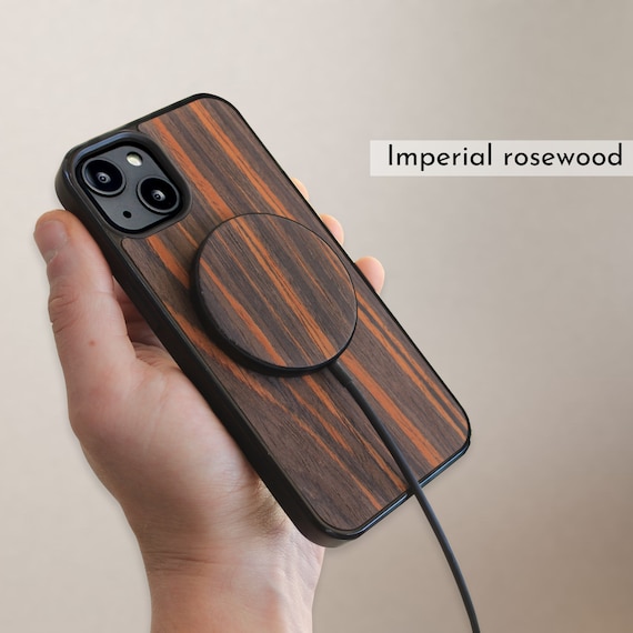 Wood MagSafe Wireless Charger, 15 Watt Fast Wireless Magnetic Charging Pad USB-C Circle Wireless Qi Charger - Image 6