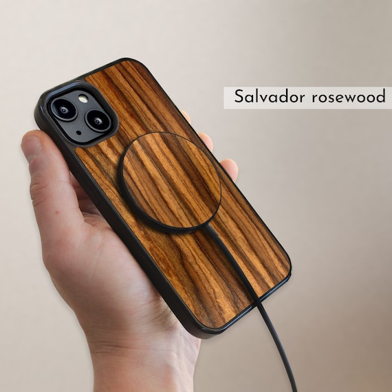 Wood MagSafe Wireless Charger, 15 Watt Fast Wireless Magnetic Charging Pad USB-C Circle Wireless Qi Charger - Image 7