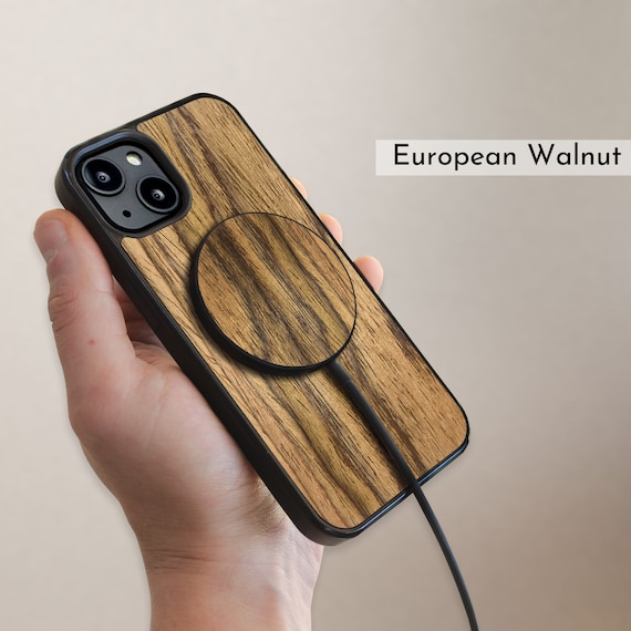 Wood MagSafe Wireless Charger, 15 Watt Fast Wireless Magnetic Charging Pad USB-C Circle Wireless Qi Charger - Image 9