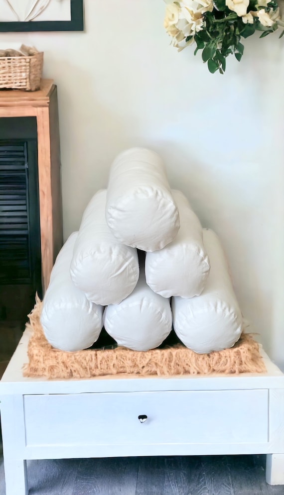 Cotton Bolster Pillow Insert,Decorative Pillow Insert,6" Insert,7" Insert,8" Insert,All Size Bolster Inserts,with zipper - Image 4